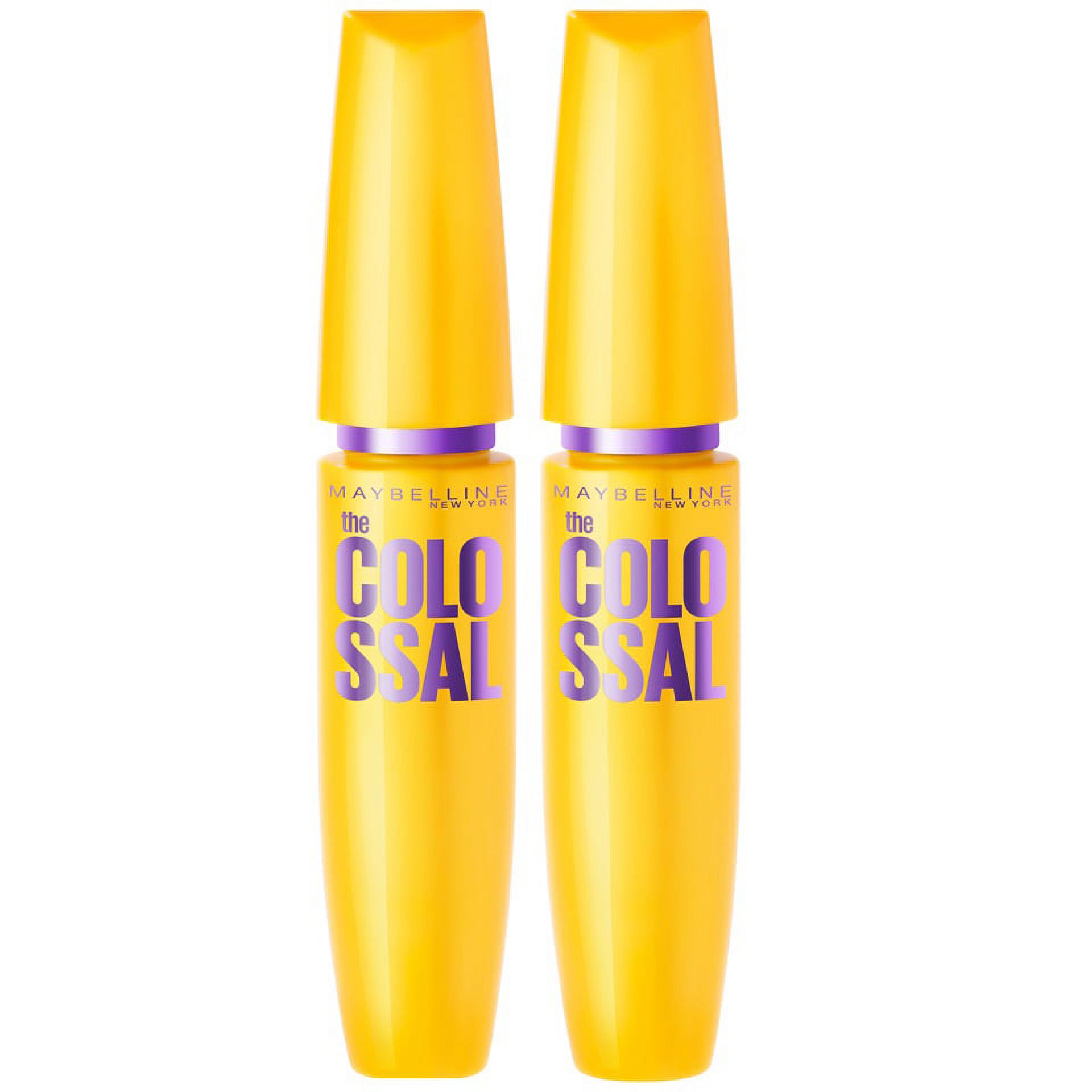 Maybelline Volum Express The Colossal Washable Mascara, Glam Black, 2 Pack
