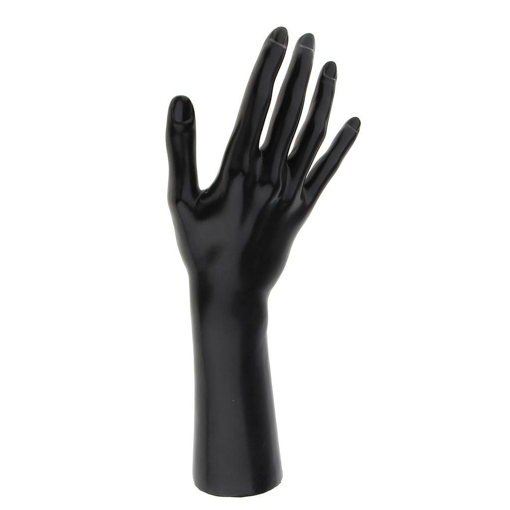 Female Mannequin Hand Jewelry Bracelet Ring Gloves Display Stand Model Black 