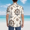 thumbnail image 3 of Lsque Anchor with Rope pattern Hawaiian Shirt for Men, Unisex Summer Beach Casual Short Sleeve Button Down Shirts-X-Large, 3 of 9