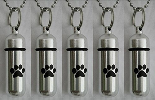 Dog/Cat/Pet Ashes Paws Necklace Memorial Keepsake Stainless Steel Urn Jewellery 