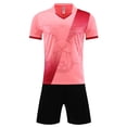 thumbnail image 6 of Lumosvexa Boys Outfit Sets 2 Piece, Graphic T-Shirt and Shorts Kids Summer Football Activewear Pink 8, 6 of 6