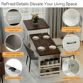 thumbnail image 5 of DTTRA 83.1'' Extendable Kitchen Island with Slide-Out Table, Power Outlet & Storage Racks, Tempered Glass Doors, Cream White, 5 of 8