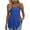 Blue, variant on Womens Casual Tops Court Lock Fabric Adjustable Shoulder Strap Top for Spring Summer Outings