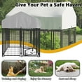 thumbnail image 6 of Waleaf 4x4x4 Outside Dog Kennel with Roof for Large Dogs,Heavy Duty Welded Wire Steel Dog Playpen Fence with Secure Lock, Pet Pen with UV-Resistant Waterproof Cover (45.4''L x 50.4''W x 56.6''H), 6 of 7