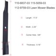 thumbnail image 2 of Lawn Mower Blades Compatible with Toro Timecutter Z5000 SS5000 SS5060 MX5000 MX5025 MX5050 MX5060 SWX5050 50 inch Blades for 50'' Deck  110-6837-03 115-5059-03, 2 of 7