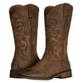 thumbnail image 3 of SheSole Women's Square Toe Cowgirl Cowboy Boots Western Female Brown US 6, 3 of 7
