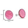thumbnail image 2 of Cute and Vibrant Ocean Inspired Colorful Pink Capiz Shell Circle Ring, 2 of 5