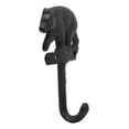 thumbnail image 2 of Set of 2 Rustic Western Black Bear Roaming The Forest Cast Iron Wall Coat Hooks, 2 of 5