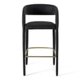 thumbnail image 3 of Modrest Faerron - Modern Black Leatherette Bar Chair, 3 of 6