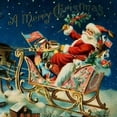 thumbnail image 2 of CafePress - Vintage Santa Sleigh Button - 3.5" Button, 2 of 3