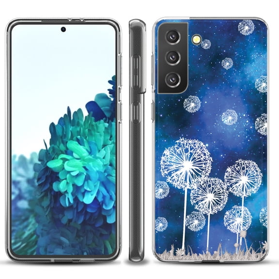 Slim-Fit TPU Protective Phone Case compatible with Samsung Galaxy S21  5G / S21 PLUS 5G, by OneToughShield ® - Dandelion Stars