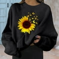 thumbnail image 2 of Jiyugala Sweatshirt Hoodies for Women Winter Fall Round Neck Long Sleeve Graphic No Hood Sunflower Printed Loose Casual Tops, 2 of 6