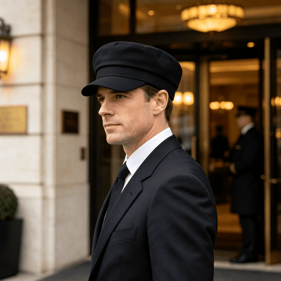 TELOLY Chauffeur Hat Newsboy Cap Beret Driver Costumes Captain-Hat for Men Women Chauffeur Hat for Men