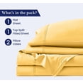 thumbnail image 3 of Top Split King Sheet Set for Adjustable Beds – 100% Egyptian Cotton, 800 Thread Count, 4-Piece Bed Sheets, Deep Pockets Fit up to 15", Gold Solid, Split 32" from Top, 3 of 5