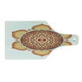 thumbnail image 2 of Lotus Cutting Board, Pomegranate Tibetan Mandala Renewal of Life Universe Balance, Decorative Tempered Glass Cutting and Serving Board, Wine Bottle Shape, Orange Vermilion, by Ambesonne, 2 of 5