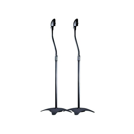 Adjustable Height 5 lb. Capacity Speaker Stands (Pair), Black