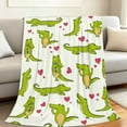 thumbnail image 5 of Personalized Throw Blanket - Alligators Blanket Super Softy Warm Crocodiled Throw Blanket Cozy Fluffy Cartoon Alligators Animal Lightweight Flannel Gifts Blankets for Kids Adults 80"X60", 5 of 5