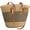 Khaki with Black Stripe, variant on DAKIMOE Straw Beach Bag For Women Summer Boho Tote Bag Handbags Large Shoulder Purses Woven for Vacation