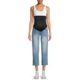 thumbnail image 4 of Oh! Mamma Maternity Women's Loose Fit Cropped Jeans, 4 of 6