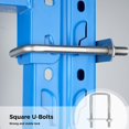 thumbnail image 3 of U Bolt Stainless Steel - 4PCS Square Tie Down U-Bolt with Frame Plates & Nuts, 3 of 5