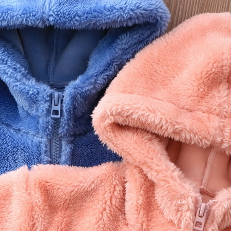 

Cathalem Little Boys Winter Coats Size 5 Toddler Kids Boys Girls Long Sleeve Winter Solid Colour Fleece Zippered Hoodie Log Coat Outerwear Pink 15-16 Years