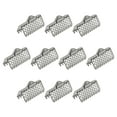 thumbnail image 1 of Unique Bargains 160Pack Ribbon Crimp Clamp Ends 10mm Cord End Clasp for DIY Craft Silver White, 1 of 7