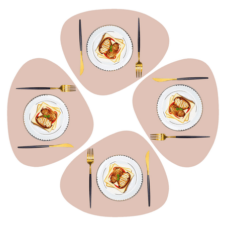 

Holocky Place Mats Set of 4 Faux Leather Placemats Table Mats for Kitchen Dining Table