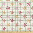 thumbnail image 2 of Ambesonne Nautical Fabric by the Yard Upholstery, Polka Dot Starfish Art, 1 Yard, Soft Pink and Sand Brown, 2 of 5