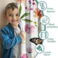 thumbnail image 3 of Blackout Kids Curtains,Pioneer Flower and Butterfly Childrens Insulated Curtains Set Of 2,Bedroom Essentials,Toddler Room Decor 52x84in(132x213cm), 3 of 4