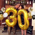 thumbnail image 6 of YANSION 30th Birthday Party Decorations Kit - Happy Birthday Banner, 30th Gold Number Balloons, Gold and Black, Number 30, Perfect 30 Years Old Party Supplies, 6 of 13