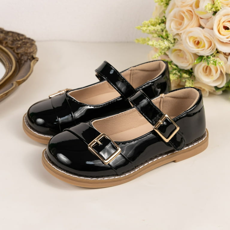 Ccpelsie Flower Girl Shoes Toddler Little Kid Ballet Flats Wedding Party  Mary Jane Girls Dress Shoes(Black,8.5) - Walmart.com