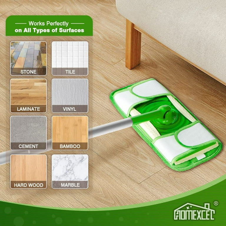 HOMEXCEL Microfiber Mop Pads Compatible with Swiffer Wet Jet