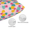 thumbnail image 3 of Fuzoiu Pineapple And Leaves Print Fuzzy Pillowcases, Super Soft Pillow Case Cover with Zipper for Bedroom, Sofa, Couch,Cozy Pillow Shams for All Seasons-20"x30", 3 of 6