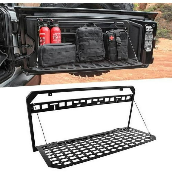 Donext Tailgate Table Foldable Rear Cargo Shelf Compatible with Jeep Wrangler 2007-2018 JK JKU & 2018-2022 JL JLU