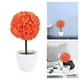 thumbnail image 3 of Bola de plantas artificiales, planta simulada, bonsái decorativo, bola de flores de plástico para decoración (naranja), 3 of 7