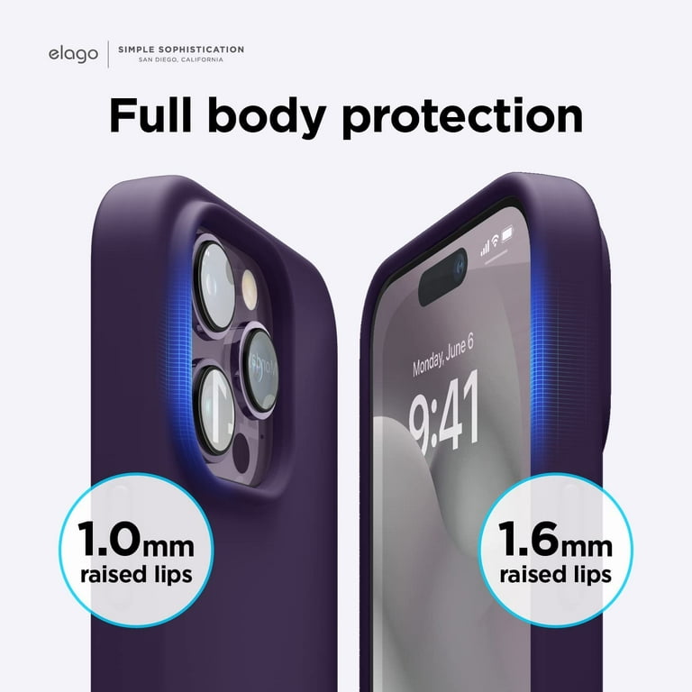 iPhone 14 Pro Max & 14 Pro - Protector silicone case, suave de