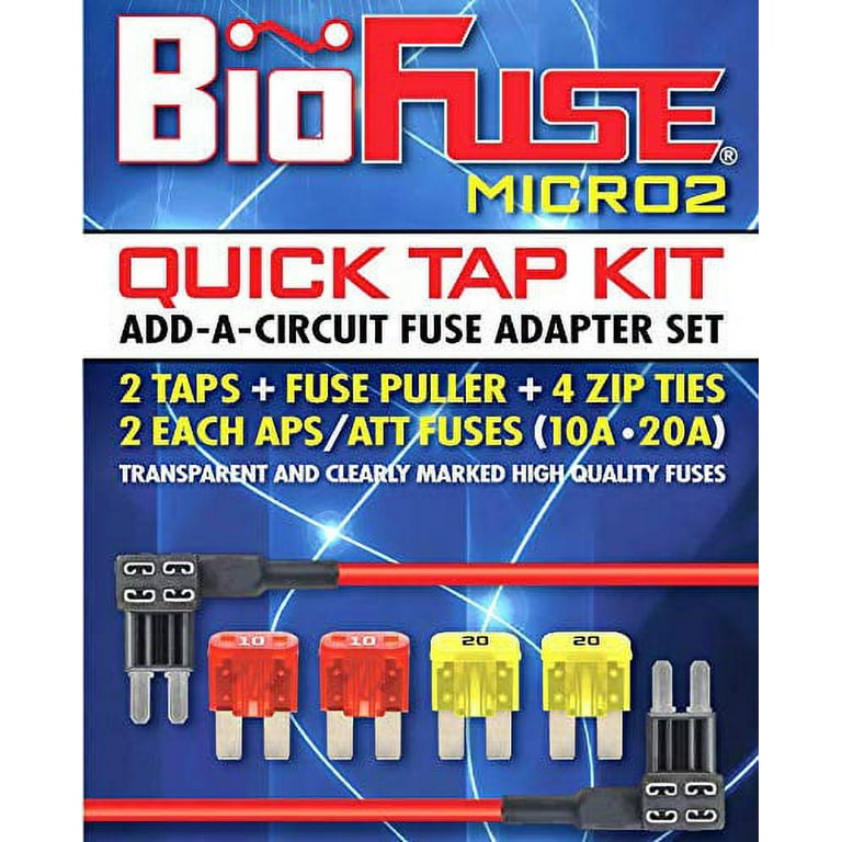 FuseTech Micro2 APT ATR Lot de 50 fusibles pour voiture (49 micro fusibles  à 2 lames + extracteur de fusibles) 5 A 7,5 A 10 A 15 A 20 A 25 A 30 A :  : Auto