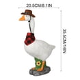 thumbnail image 3 of Goose Statue Large Porch Garden Decor Resin Hollow Realistic with Removable Cowboy Hat Bandana Wind-Resistant for Outdoor Yard Patio, 3 of 9