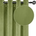thumbnail image 2 of Velvet Curtains with Grommet for Home Office, Thermal Insulated Super Soft Privacy Noise Reducing Light Filtering Velvet Drapes, 2 Panels, 2 of 7
