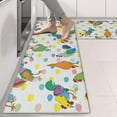 thumbnail image 2 of Kitchen Rugs Sets Of 2,Gray Chicken Colorful Rooster Dot Pattern Anti Fatigue Kitchen Mat Rugs Non Slip Washable,Decorative Kitchen Floor Mats for Kitchen,Sink,Laundry,17"X47", 2 of 5
