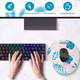 thumbnail image 2 of Mouse Pad Ergonomico Rosa Con Pintura de Hojas Azul/Blanco, Labg, 2 of 5