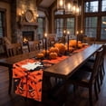 thumbnail image 4 of Purple Bow Halloween Table Runner 13x70 Inch, Cute Ghost Pumpkin Bat Web Pattern Table Cover, Reusable Halloween Themed Table Decor for Kitchen Party, 4 of 8