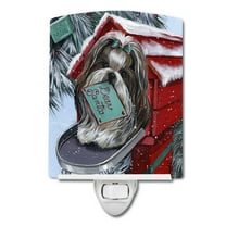 Shih Tzu Christmas Letter to Santa Ceramic Night Light