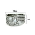 thumbnail image 2 of Women's .93 Ct Round Cut Zirconia Stainless Steel Anniversary Ring Band Size 8, 2 of 5
