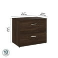 thumbnail image 5 of Studio C 2 Drawer Lateral File Cabinet in Black Walnut - Engineered Wood, 5 of 7