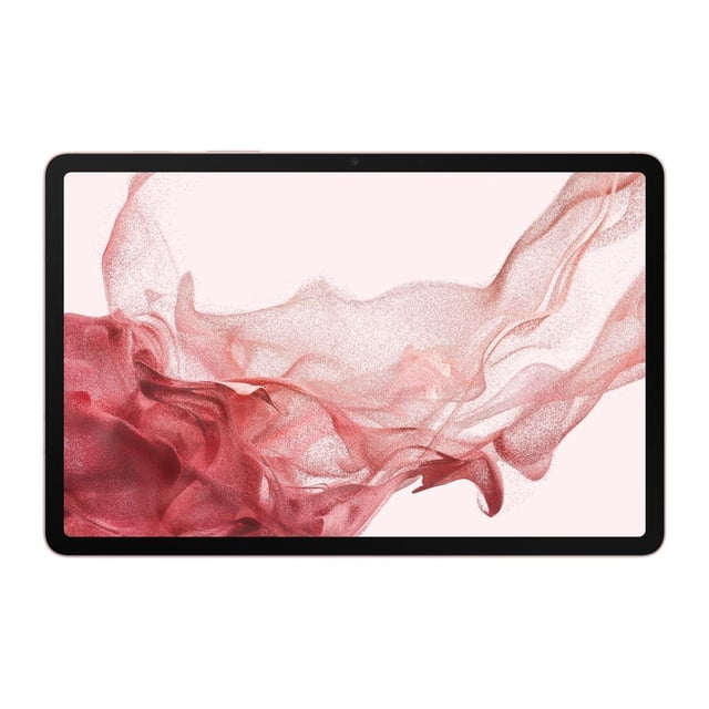 tablet samsung galaxy tab s8+ 256gb rosa tablet con pantalla OLED de 12.4" y biseles delgados, color Pink Gold según título, cámara principal dual 13 MP + 6 MP, cámara frontal 12 MP en el bisel superior, batería 8,000 mAh con carga rápida 45W; idónea para multimedia, videollamadas y uso móvil.