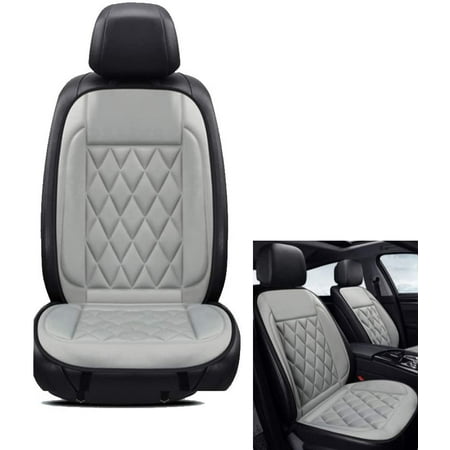 Housse de protection de voiture de coussin de siège chauffant de voiture  gris double coussin chauffant 12V