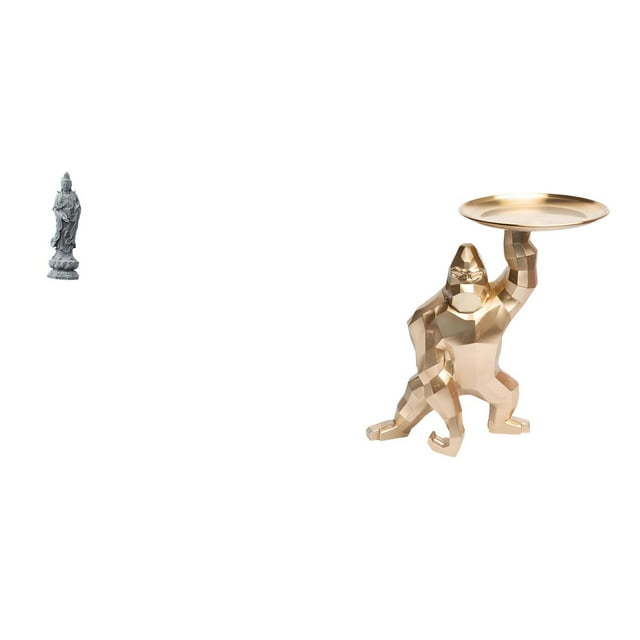 Estatua De Guan Yin, Accesorios, Adorno, Regalos Tradicionales, Figura De Kuanyin, Escultura De Buda Femenina Con Bandeja Para Servir, Obras De Arte De Resina, Colecciones Para Estantería,