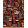 thumbnail image 1 of Library Books Book Stack Stacks Libraries Librarian Cotton Fabric Print D570.07, 1 of 4