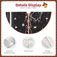 thumbnail image 3 of Xecao Star Gazing Cat Illustration Pattern Christmas Tree Skirt Round Xmas Tree Mat Base Cover for Holiday Home Decorations-36", 3 of 6